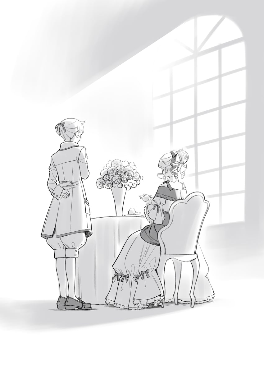 kagamine rin, kagamine len, riliane lucifen d'autriche, and allen avadonia (vocaloid and 3 more) drawn by bon_bon_eee