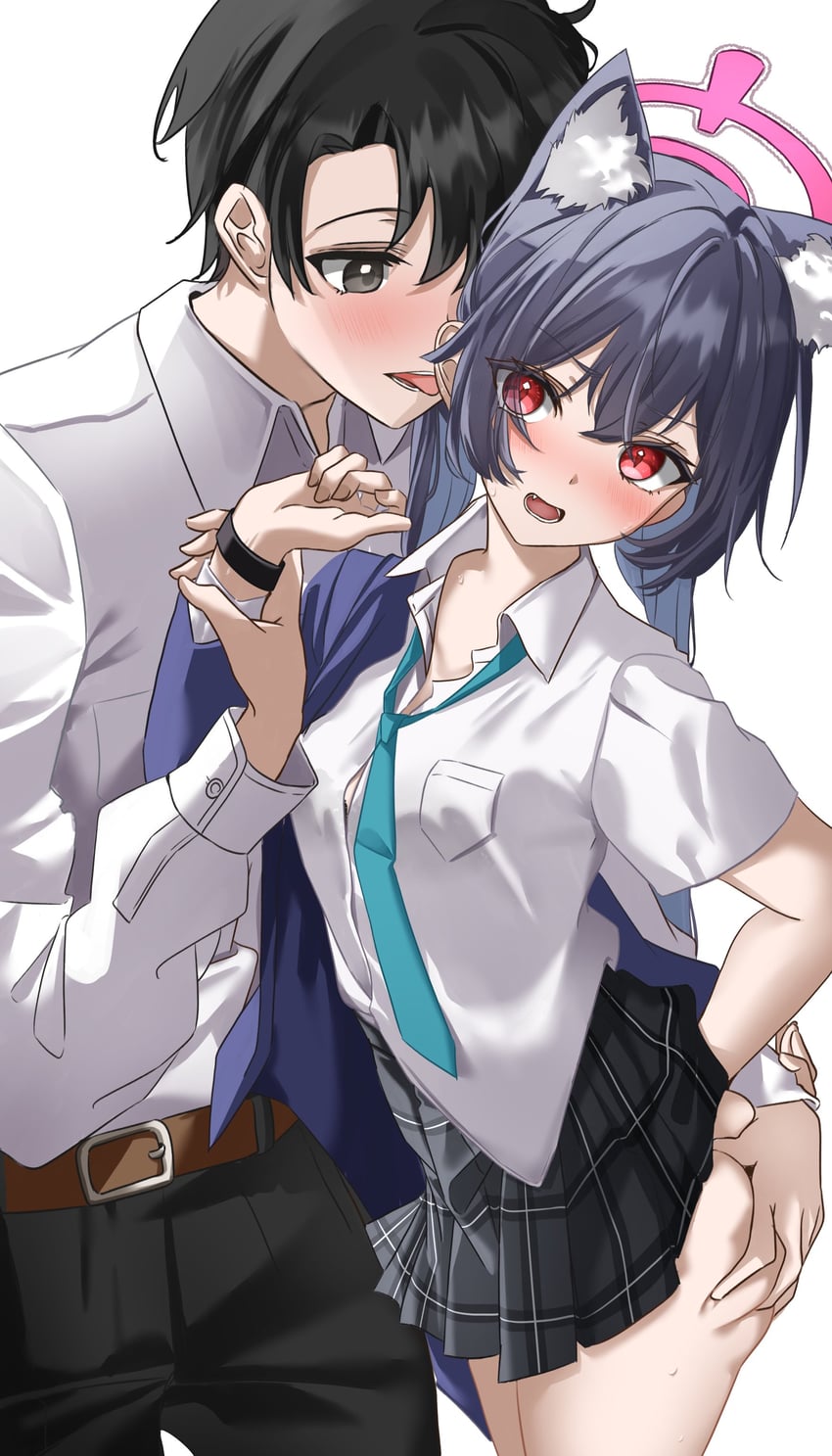 sensei and serika (blue archive and 1 more) drawn by vayneeeee