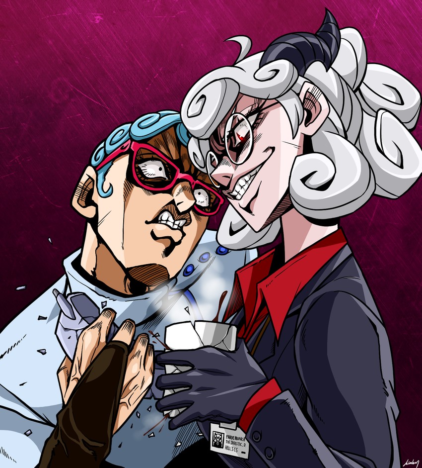 pandemonica and ghiaccio (jojo no kimyou na bouken and 2 more) drawn by kimleon
