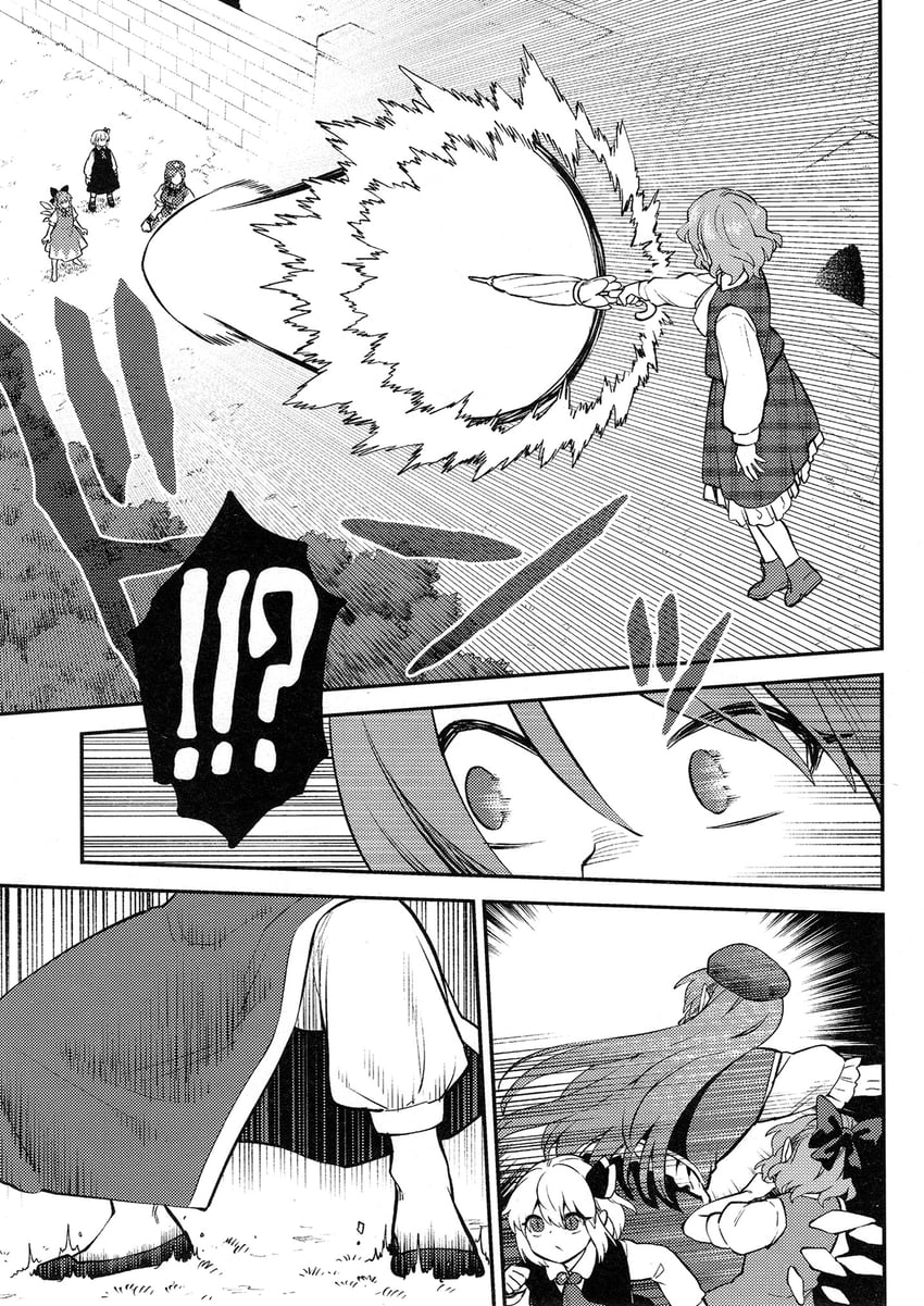 cirno, hong meiling, rumia, and kazami yuuka (touhou) drawn by fuuzasa