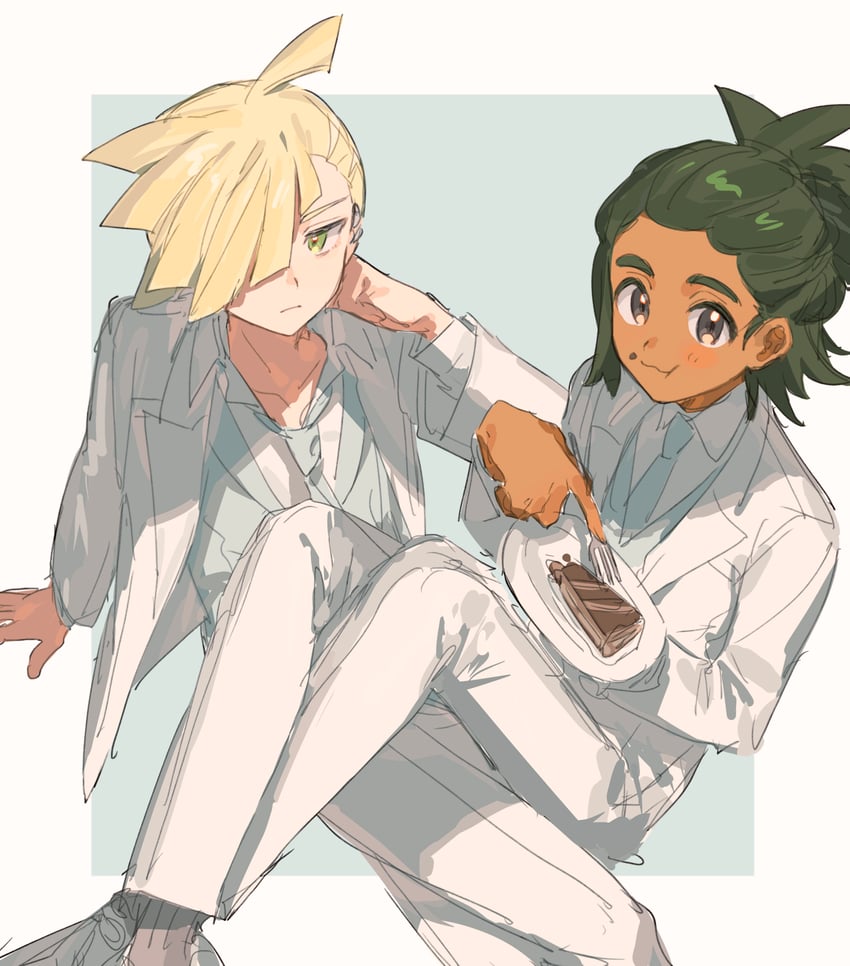 gladion and hau (pokemon and 1 more) drawn by fua1heyvot4ifsr