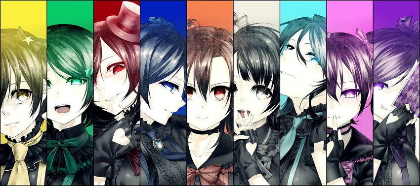 nishikino maki, tojo nozomi, sonoda umi, yazawa nico, ayase eli, and 4 more (love live! and 1 more) drawn by sizuka_(takuma0)
