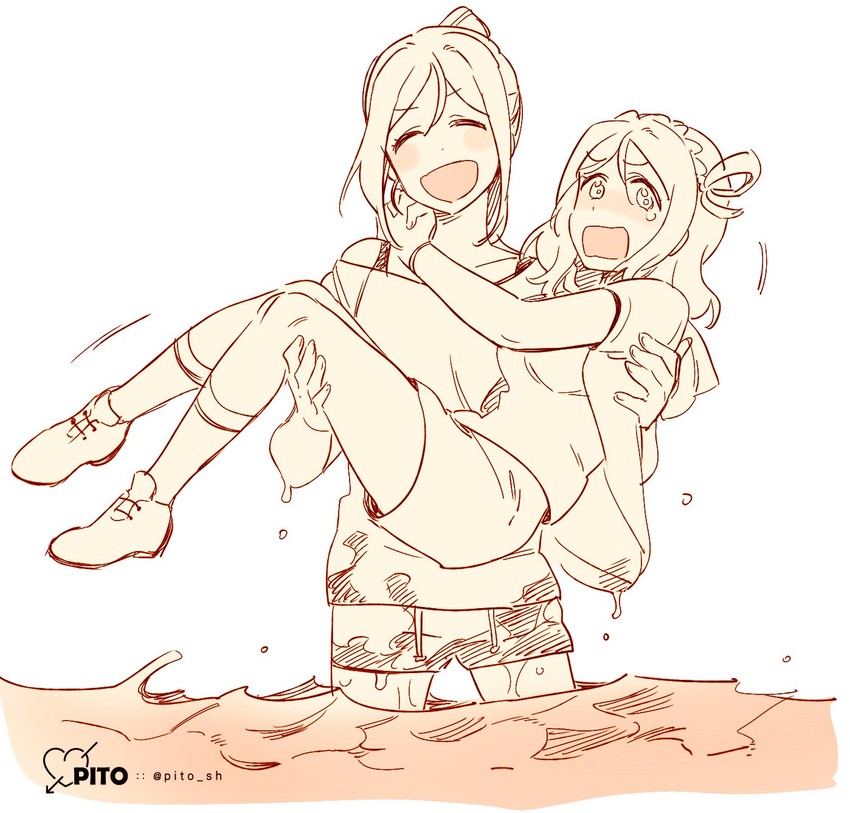 matsuura kanan and ohara mari (love live! and 1 more) drawn by pito_(sh02327)