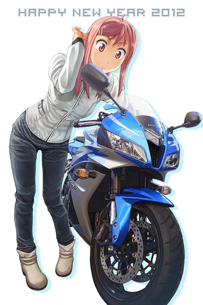 motorcycle girl (original) drawn by itou_(onsoku_tassha)
