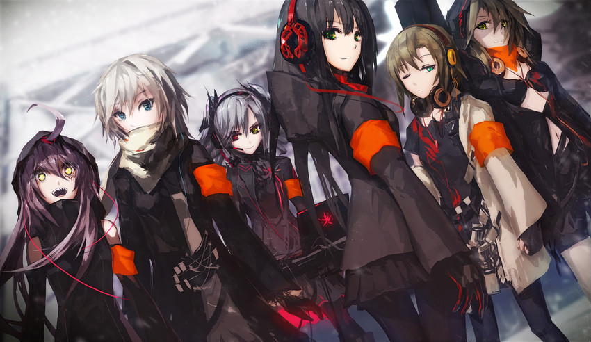 shibuya rin, kanzaki ranko, anastasia, hoshi syoko, tada riina, and 1 more (idolmaster and 2 more) drawn by lowlight_kirilenko