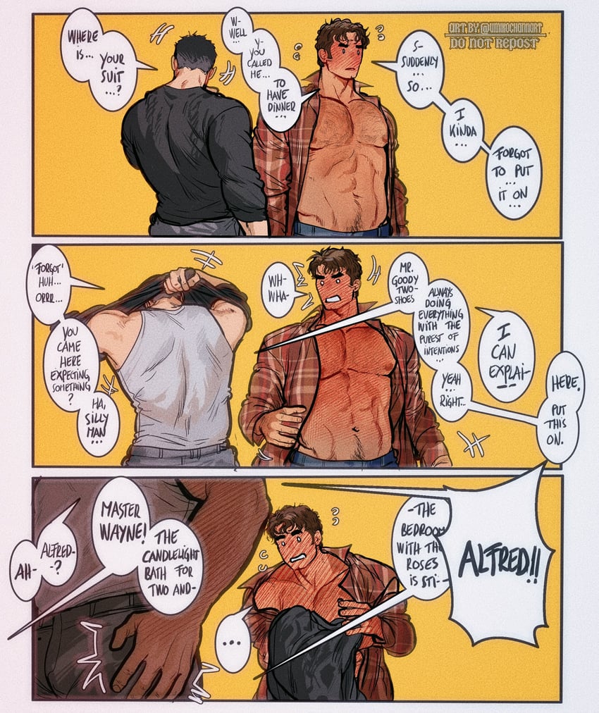 clark kent and bruce wayne (dc comics and 2 more) drawn by umikochannart