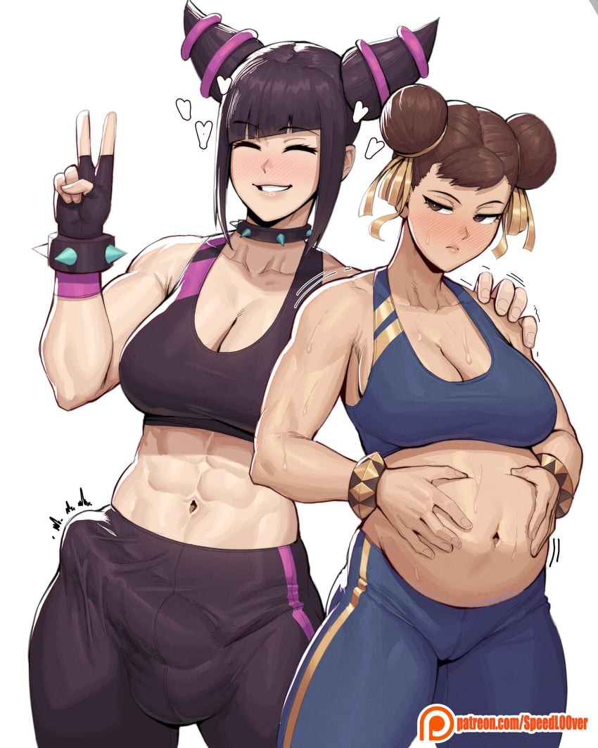 chun-li and han juri (street fighter and 1 more) drawn by speedl00ver