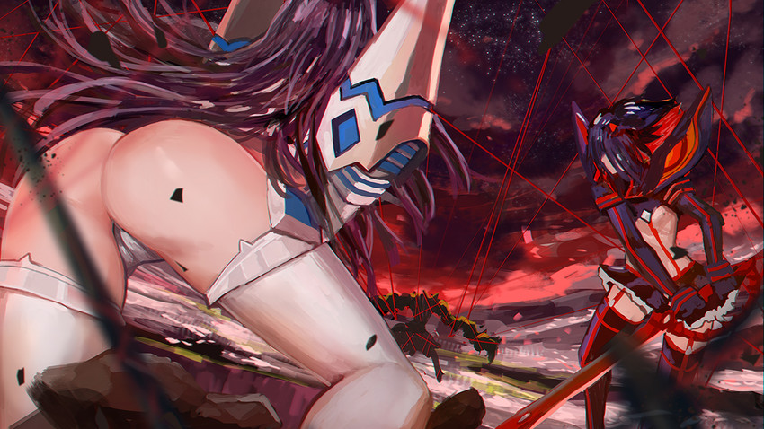 matoi ryuuko, senketsu, kiryuuin satsuki, junketsu, and harime nui (kill la kill) drawn by canking