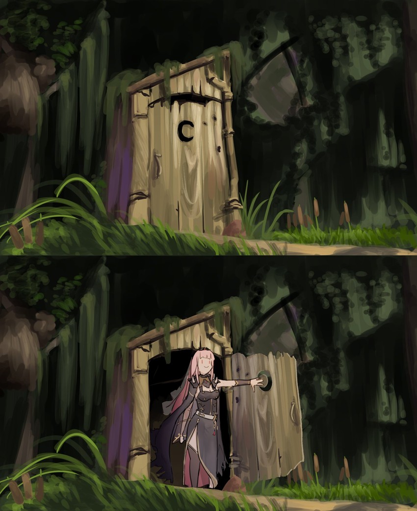 mori calliope (hololive and 3 more) drawn by lyrinne