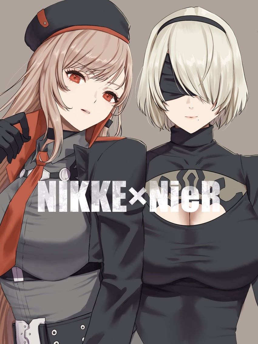 2b, rapi, and ishikawa yui (goddess of victory: nikke and 2 more) drawn by yamamori_kinako