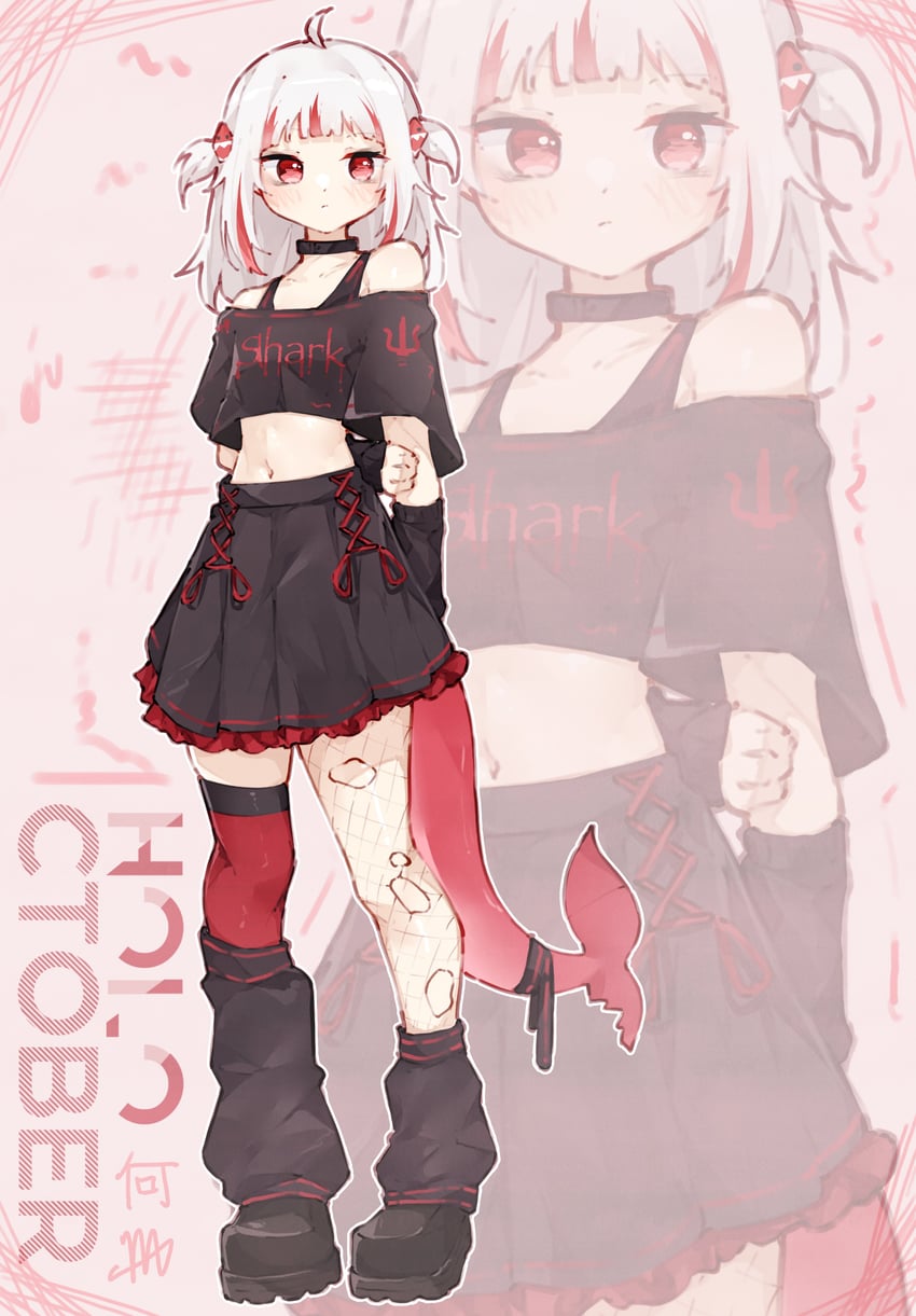 gawr gura (hololive and 1 more) drawn by ma_draws