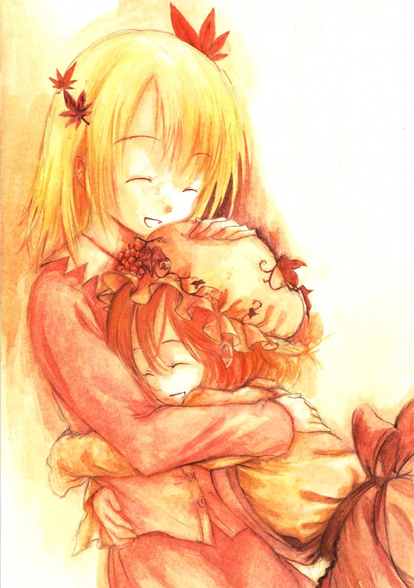 aki minoriko and aki shizuha (touhou) drawn by takashi_(0621026)