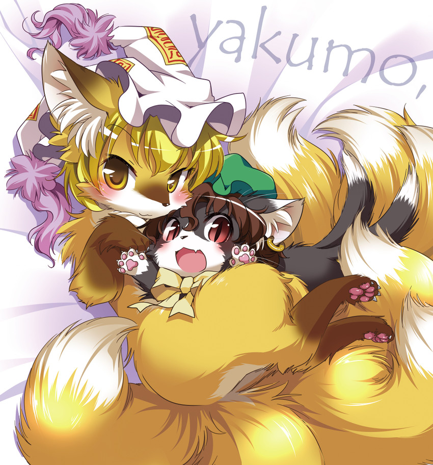 yakumo ran and chen (touhou) drawn by ikuta_takanon