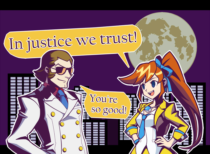 athena cykes and bobby fulbright (ace attorney and 2 more) drawn by pu_(artist)