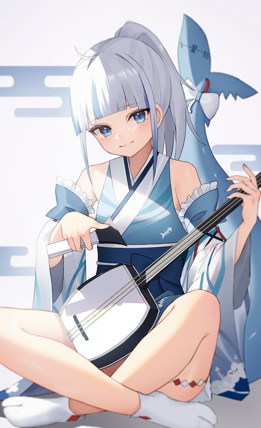 gawr gura (hololive and 1 more) drawn by thomas_8000