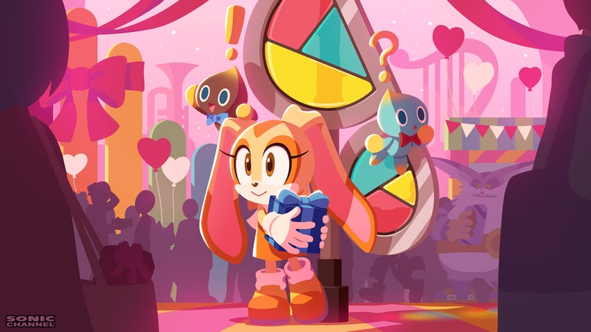 cream the rabbit, neutral chao, cheese, big the cat, and chocola (sonic and 2 more) drawn by karasuno_yui