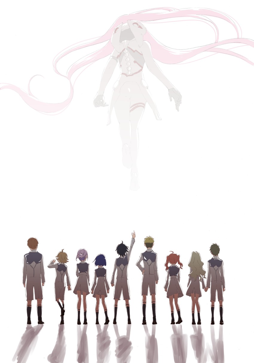zero two, hiro, ichigo, kokoro, gorou, and 5 more (darling in the franxx) drawn by pandagapandade