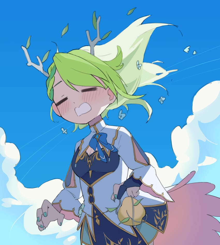 ceres fauna (hololive and 1 more) drawn by knowa_0527