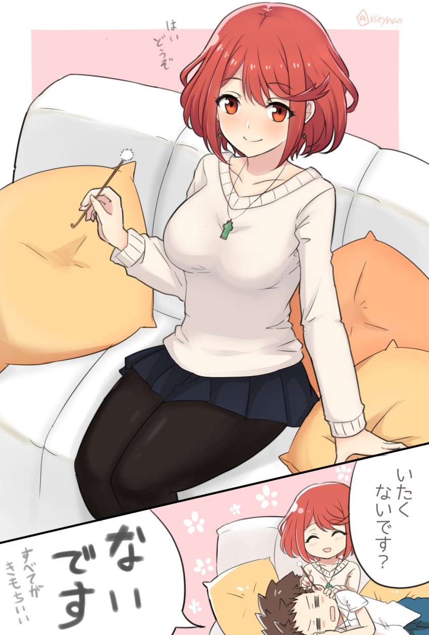 pyra and rex (xenoblade chronicles and 1 more) drawn by mochimochi_(xseynao)