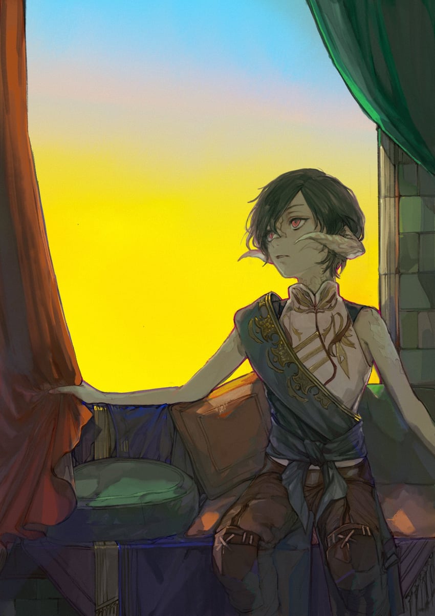 varshahn (final fantasy and 1 more) drawn by koulin_ff14