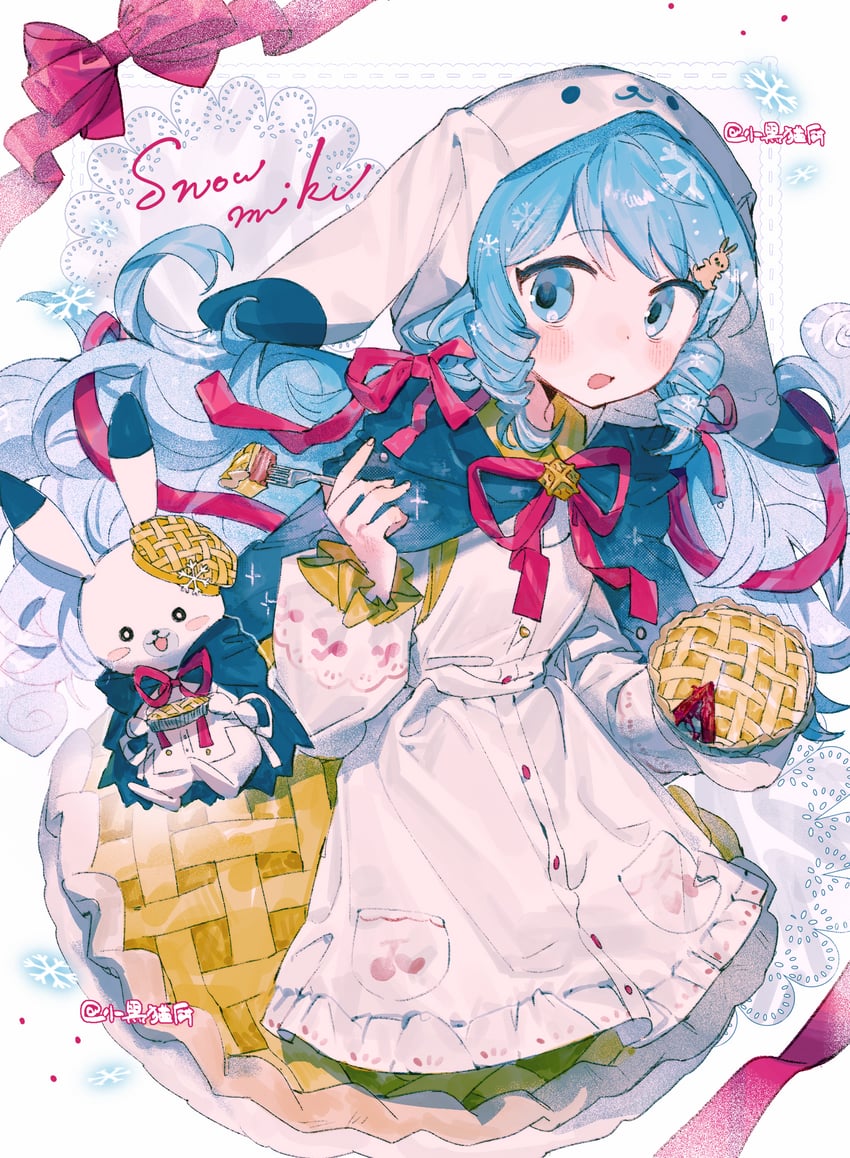 hatsune miku, yuki miku, and rabbit yukine (vocaloid) drawn by pullus