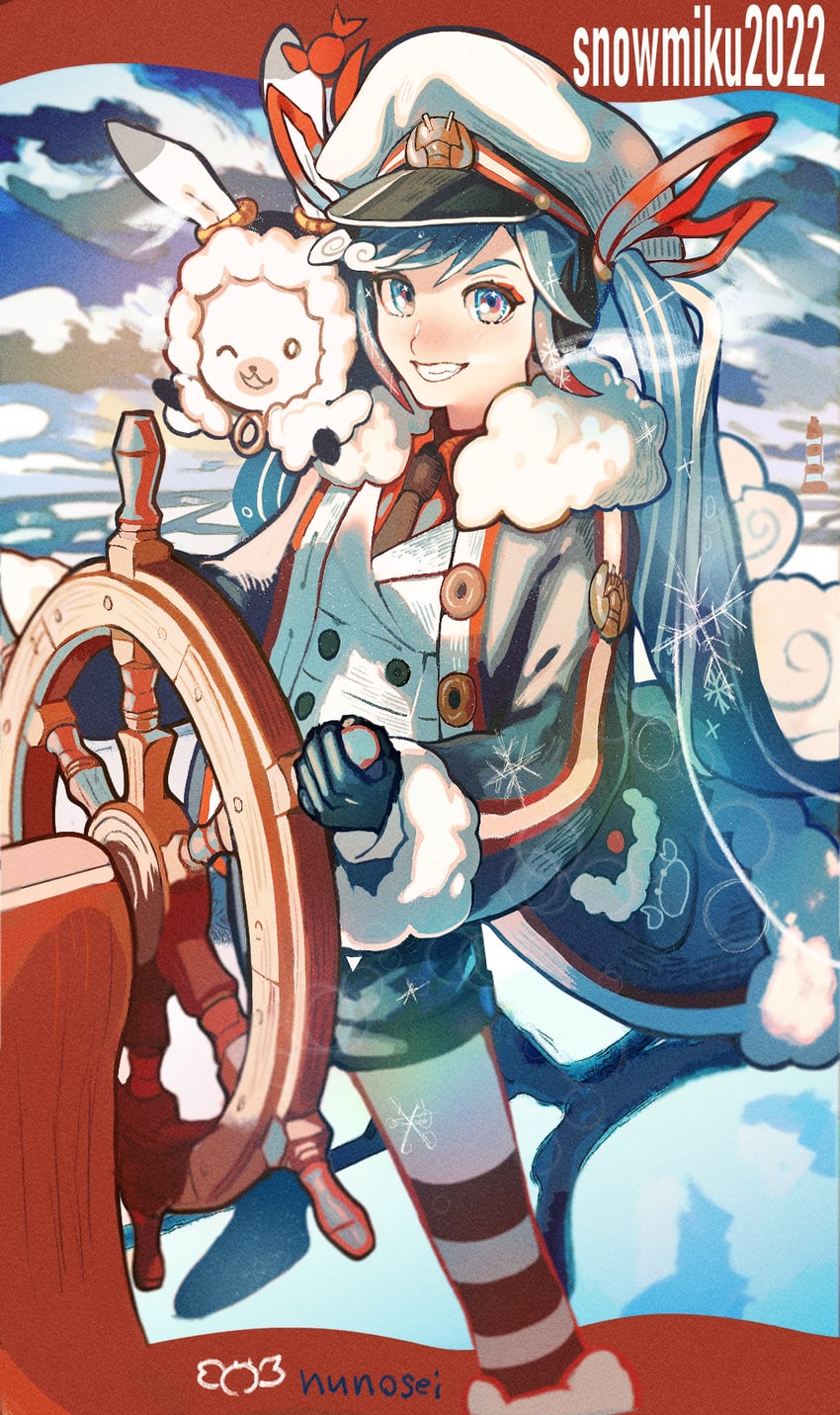 hatsune miku, yuki miku, and rabbit yukine (vocaloid) drawn by nunosei