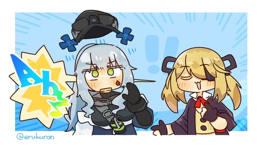 hk416, klukai, and skorpion (girls' frontline and 1 more) drawn by lcron