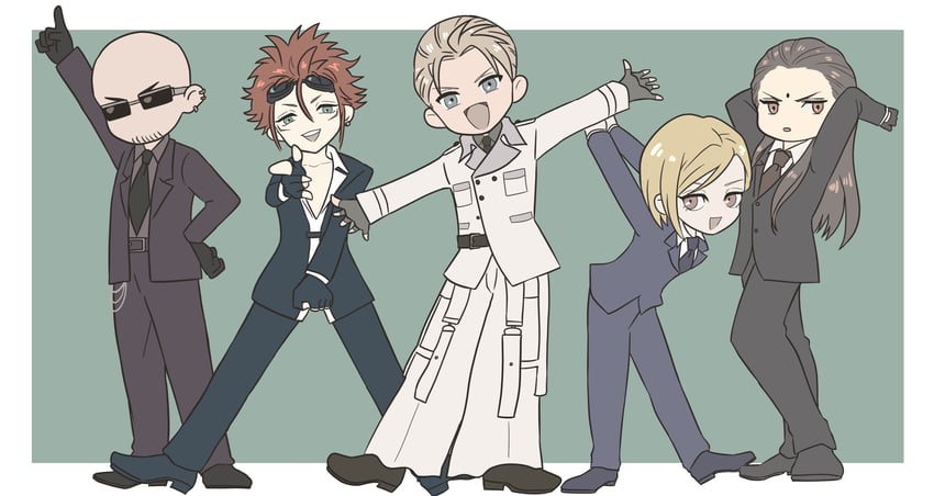 reno, tseng, rufus shinra, rude, and elena (final fantasy and 2 more) drawn by piyomtdew