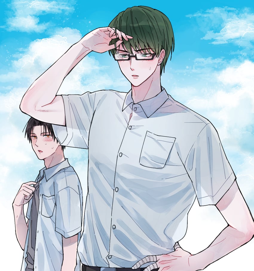 midorima shintarou and takao kazunari (kuroko no basuke) drawn by user_cpyz8833