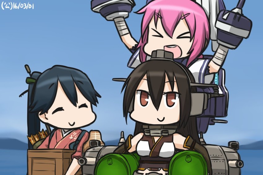 nagato, houshou, and nenohi (kantai collection) drawn by hamu_koutarou
