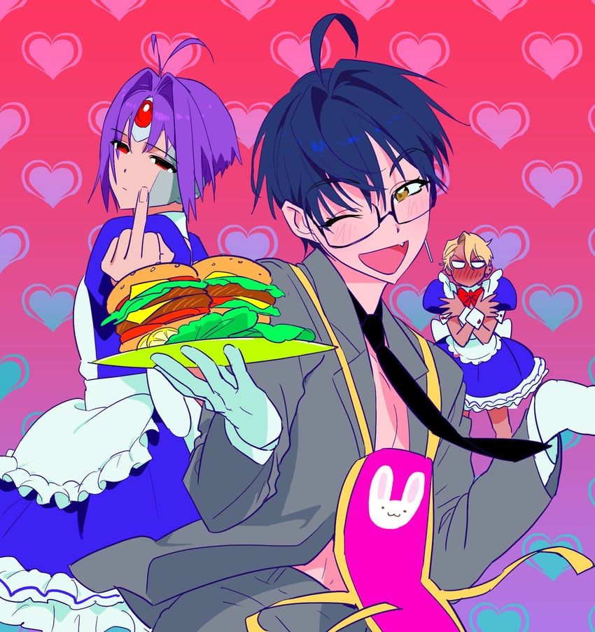 vyt-24, minako, and gyaruko (pink bitch club) drawn by qmeng