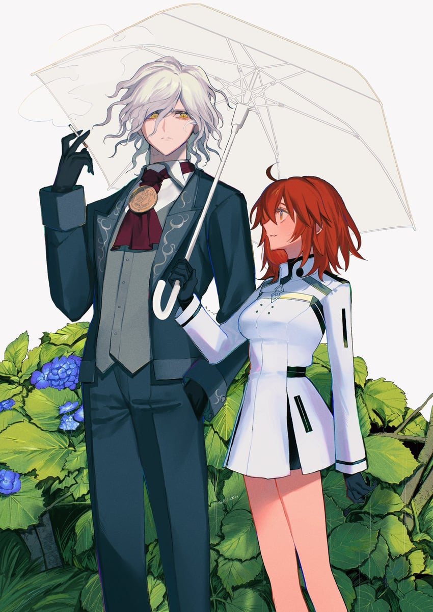 fujimaru ritsuka and edmond dantes (fate and 1 more) drawn by uxco0