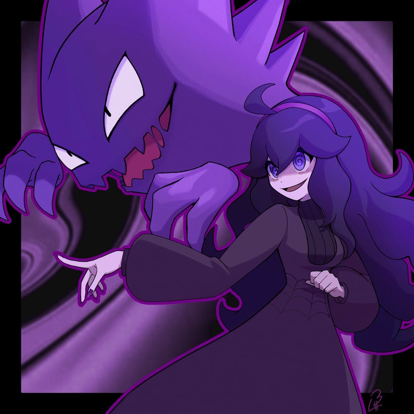 hex maniac and haunter (pokemon and 1 more) drawn by noi_(noi_pk27)
