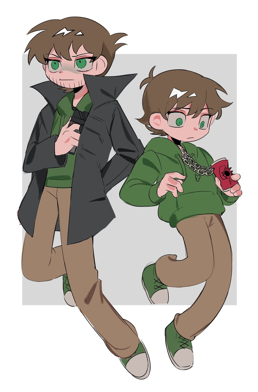 edd and future edd (eddsworld) drawn by whalebone_(muffinsuki)