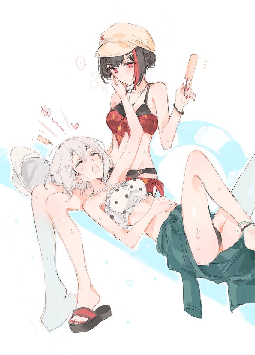 mitake ran and aoba moca (bang dream!) drawn by m_omoo