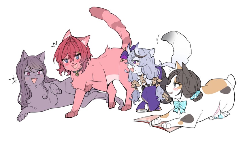 ange katrina, rindou mikoto, gundou mirei, and suzuka utako (nijisanji) drawn by mitsumine_(ookami_no_oyashiro)