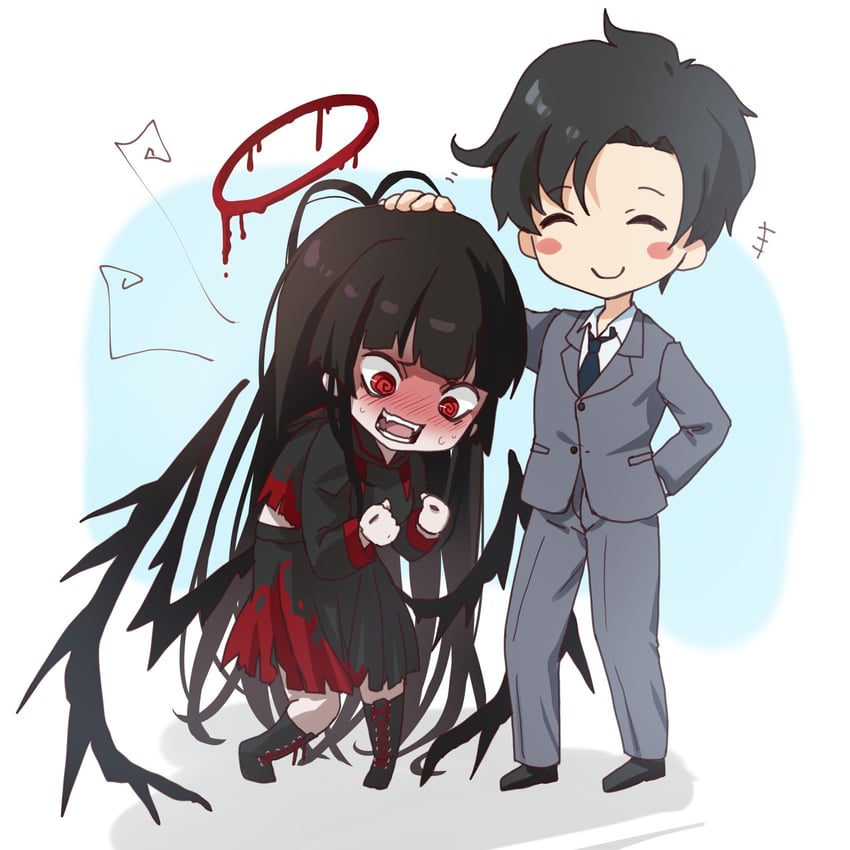 sensei and tsurugi (blue archive and 1 more) drawn by komena_(shinyday312)