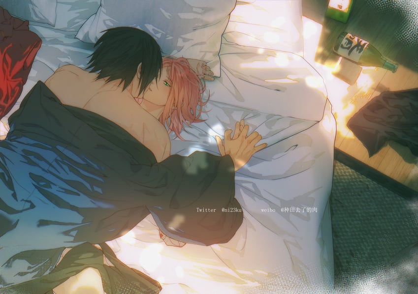 haruno sakura and uchiha sasuke (naruto and 1 more) drawn by niku_(ni23ku)