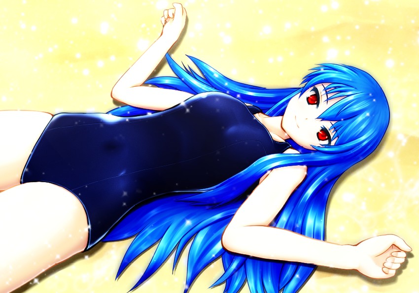 hinanawi tenshi (touhou) drawn by mofupaka