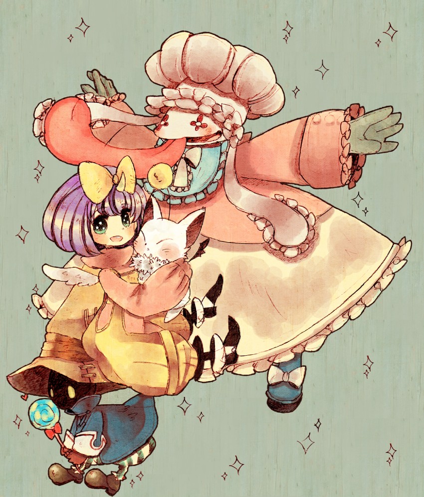 moogle, vivi ornitier, eiko carol, and quina quen (final fantasy and 1 more) drawn by ano_(petit)