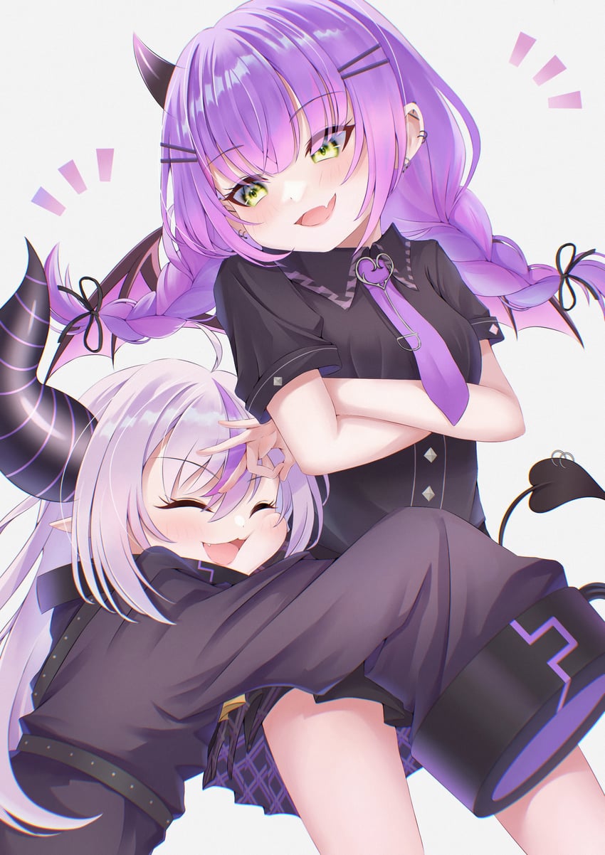 tokoyami towa and la+ darknesss (hololive) drawn by hachi_kyu_shiki