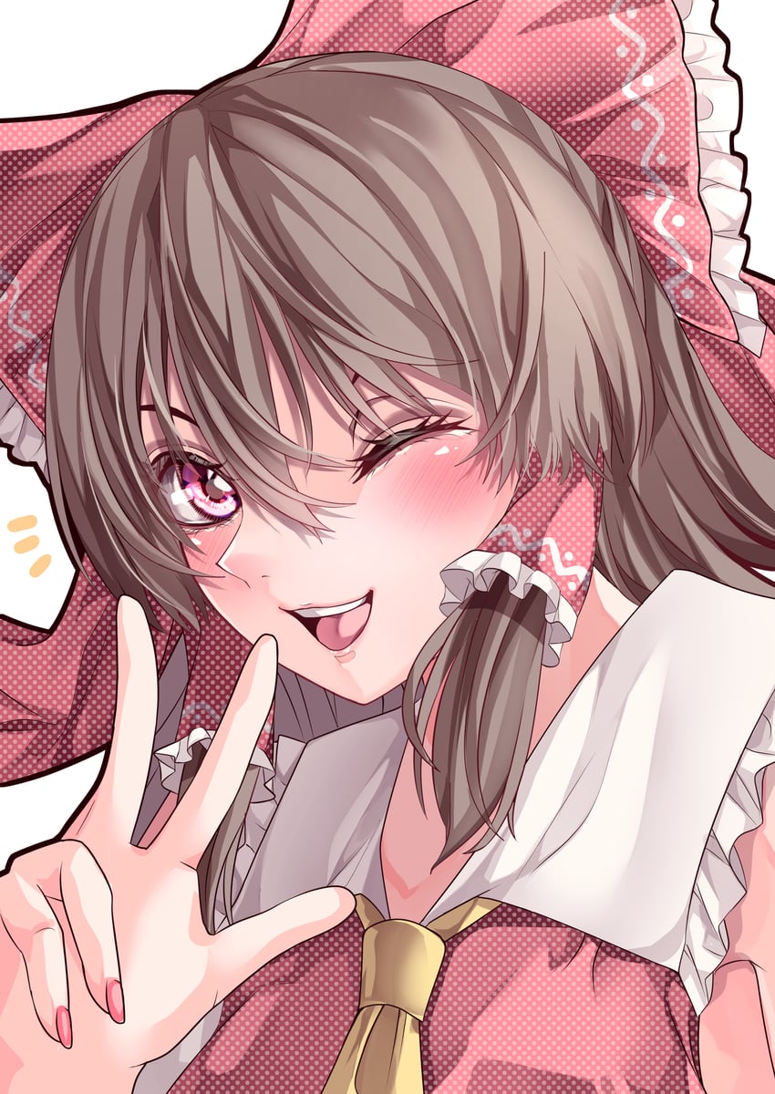 hakurei reimu (touhou) drawn by mahoro_(minase_mahoro)