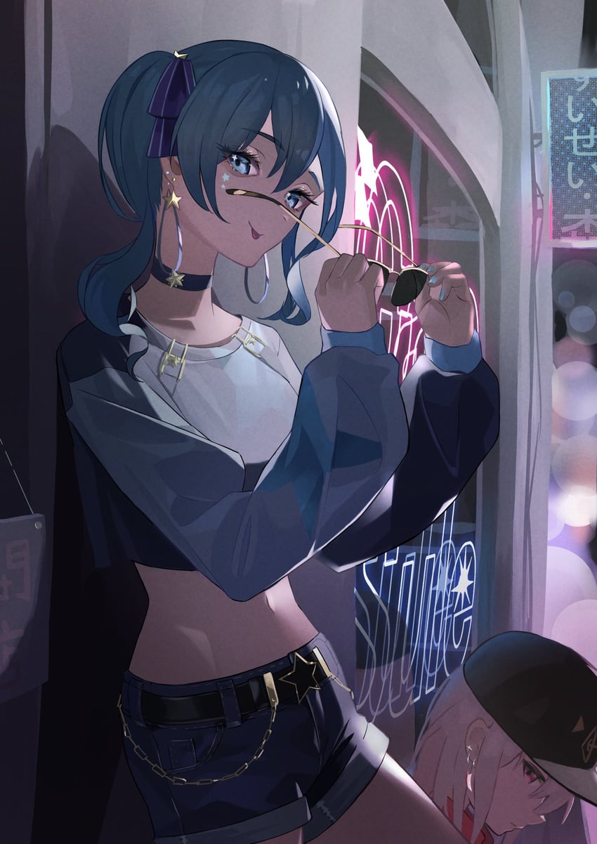 hoshimachi suisei and mori calliope (hololive and 2 more) drawn by haku_u_0818