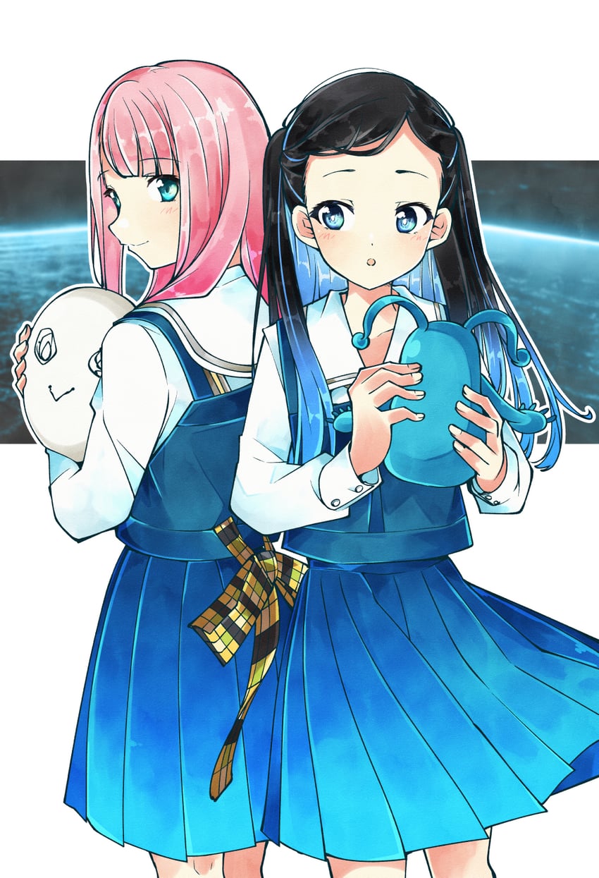 kamiki mikami and nishiura sora (22/7) drawn by trefle_r