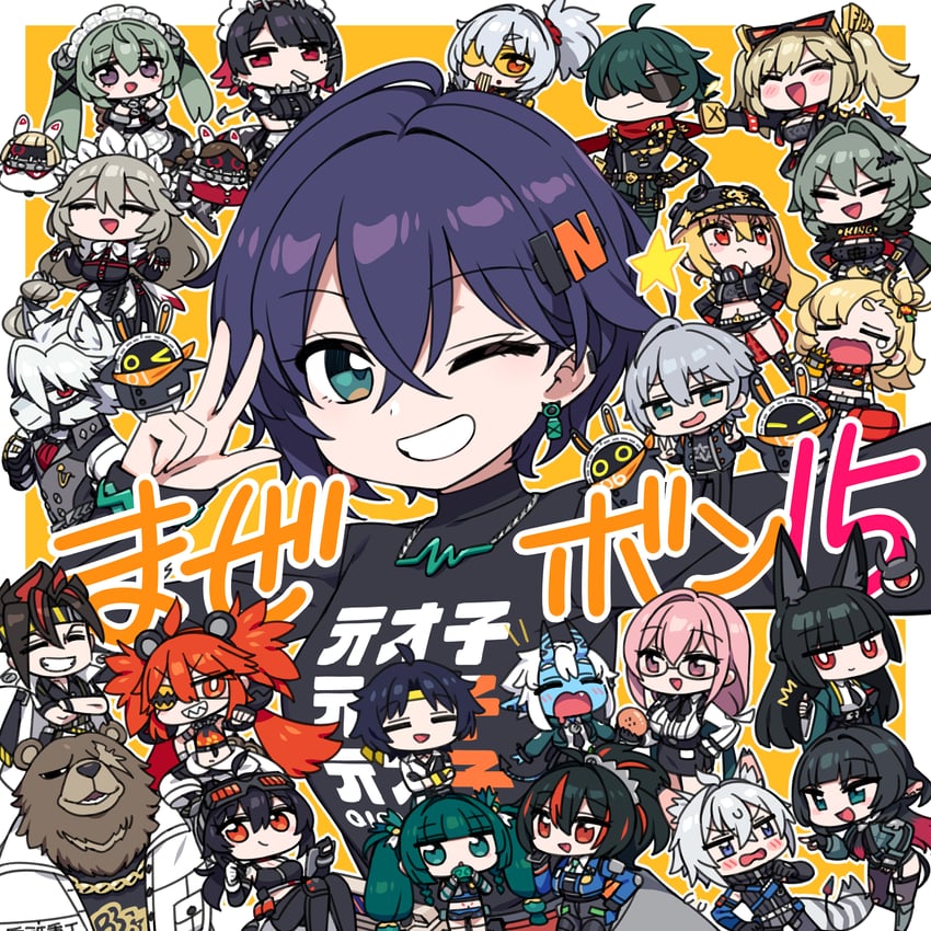 ellen joe, hoshimi miyabi, belle, jane doe, wise, and 24 more (zenless zone zero and 1 more) drawn by chan_co