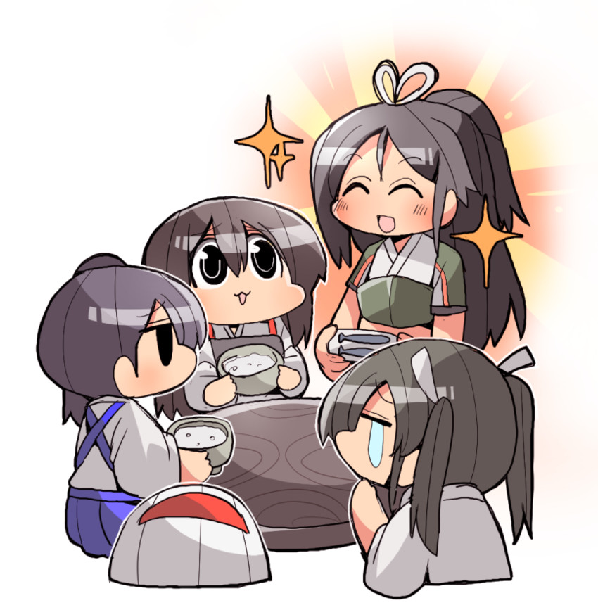 kaga, akagi, zuikaku, shoukaku, and katsuragi (kantai collection) drawn by kakuzatou_(koruneriusu)