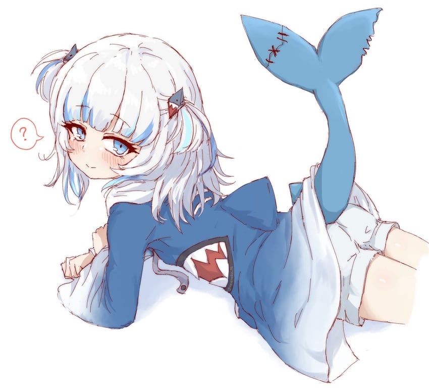 gawr gura (hololive and 1 more) drawn by ameneko_kuro