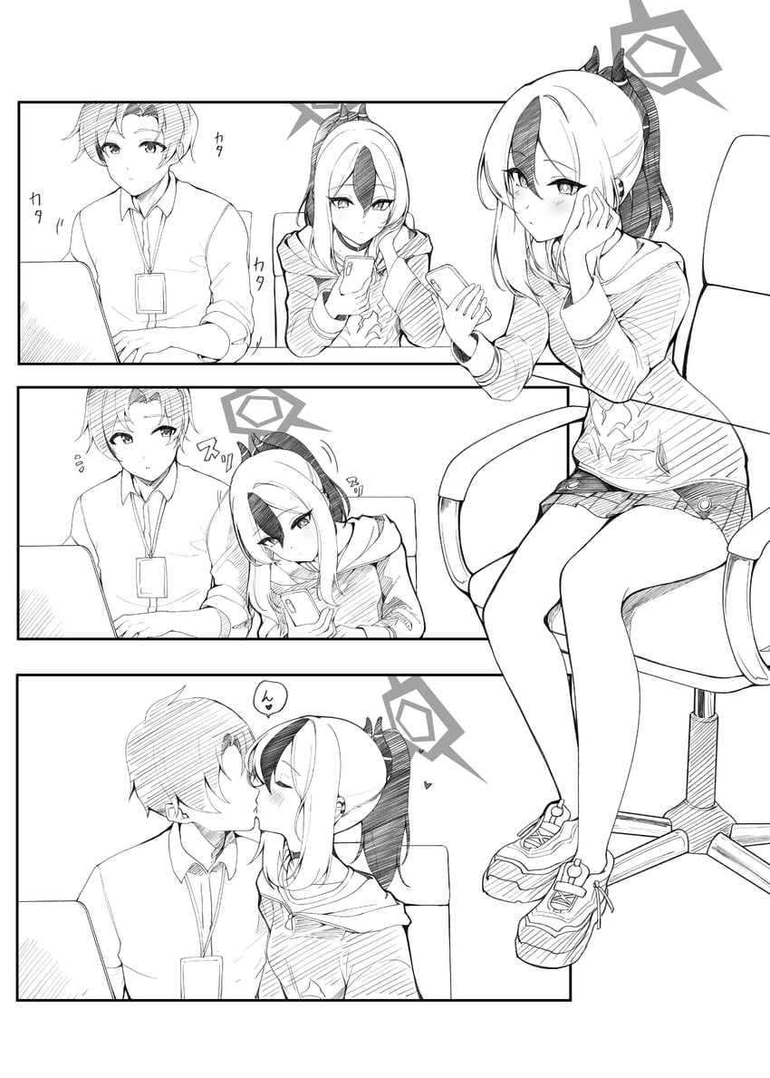 sensei and kayoko (blue archive and 2 more) drawn by murabito_c