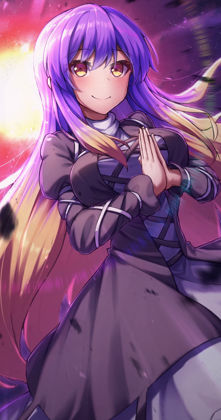 hijiri byakuren (touhou) drawn by yosshy