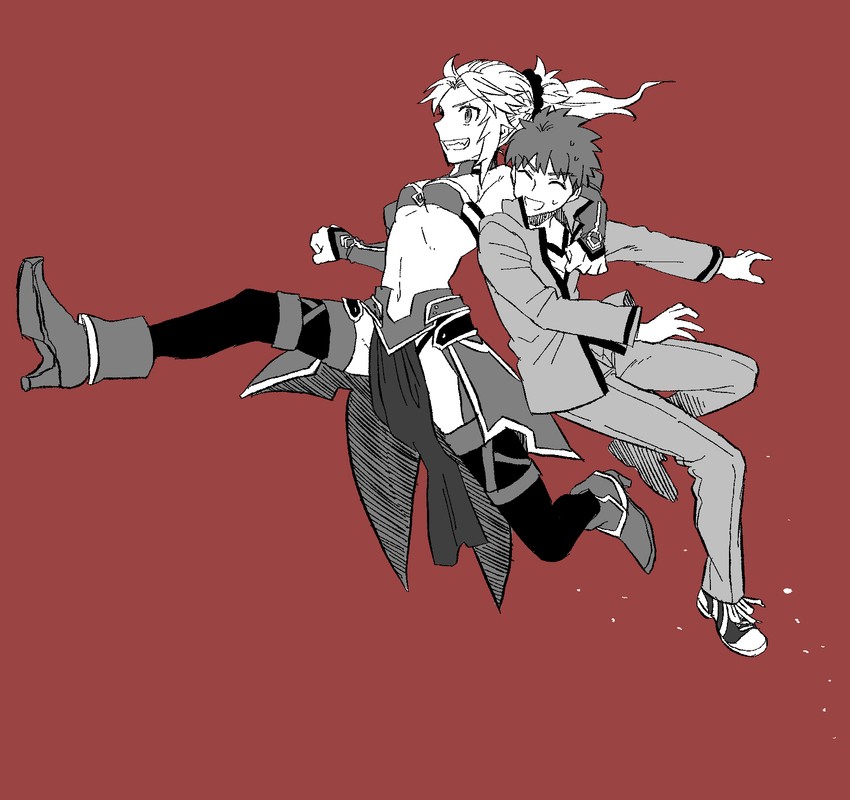 emiya shirou and mordred (fate and 2 more) drawn by none_(kameko227)